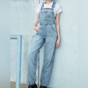 J. Galt Brandy Melville Light Blue Denim Overalls Size Small